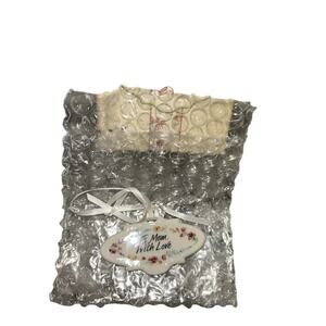 Longaberger To Mom With Love Tag Basket Tie On Lot NEW Ceramic Pottery